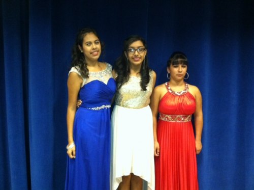 9th graders: Iris Trejo, Lupita Martinez, and Jade Lopez